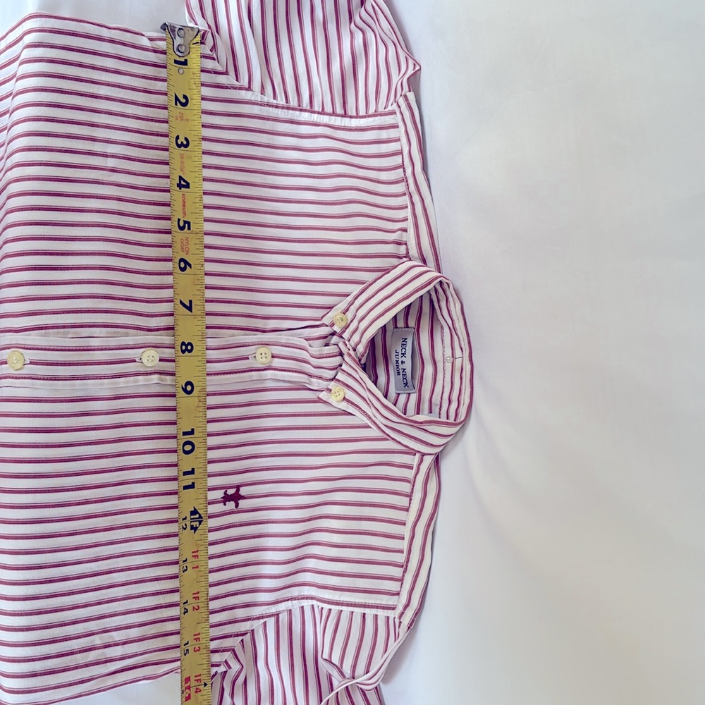 Unique Neck & Neck Brand Gently Worn Dress Long Sleeves Shirt Size 4 Stripe LN - Picture 8 of 10